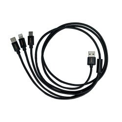 Cablu de Date 3 in 1 ADBL USB Splitter, 1.2m Cablu de Date 3 in 1 ADBL USB Splitter, 1.2m