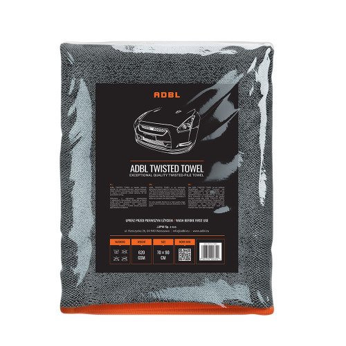 Prosop Uscare Auto Microfibra ADBL Twisted Towel, 620 GSM, 90 x 70cm