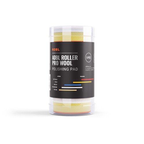 Set Pad Polish Lana Orbitala ADBL Roller Pro Wool DA, 30mm, 5 buc