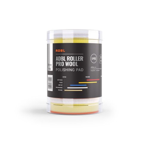 Set Pad Polish Lana Orbitala ADBL Roller Pro Wool DA, 50mm, 5 buc