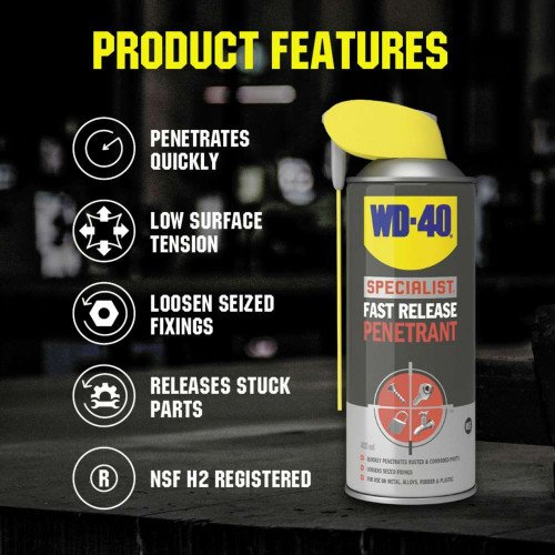 Spray Degripant Rugina WD-40 Fast Release Penetrant, 400ml