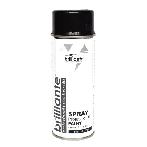 Spray Vopsea Brilliante, Negru Trafic Lucios, 400ml Spray Vopsea Brilliante, Negru Trafic Lucios, 400ml