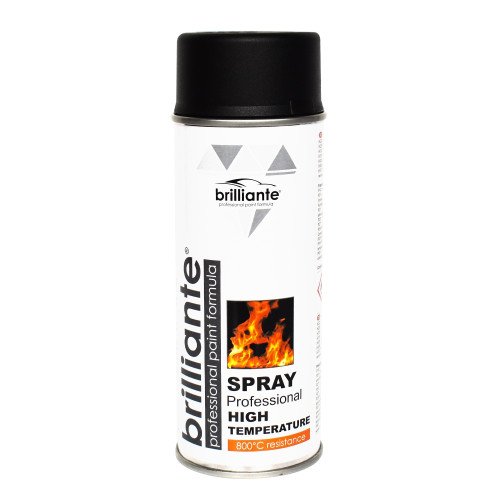 Spray Vopsea Temperaturi Inalte Brilliante, Negru, 400ml Spray Vopsea Temperaturi Inalte Brilliante, Negru, 400ml