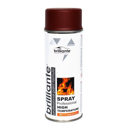 Spray Vopsea Temperaturi Inalte Brilliante, Rosu, 400ml