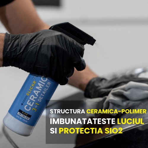 Solutie Curatare Rapida Collinite Slickr 3 in 1 Ceramic Detailer, 473ml