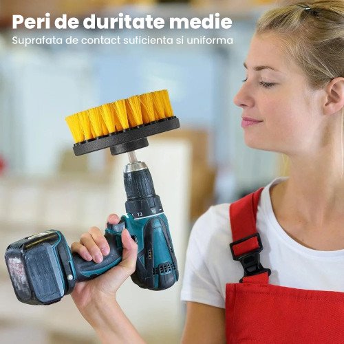 Perie Medie Mocheta speckLESS speckBRUSH Carpet Brush, Adaptor Bormasina Perie Medie Mocheta speckLESS speckBRUSH Carpet Brush, Adaptor Bormasina