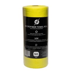 Rola Lavete Microfibra Flash Detail Microfiber Towel Roll, 200GSM, 30 x 30cm, Galben, 50 buc