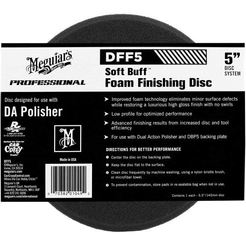 Burete Polish Finish Meguiars Soft Buff DA Foam Finishing Disc, 5, DFF5
