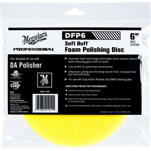Burete Polish Mediu Meguiars Soft Buff DA Foam Polishing Disc, 6, DFP6