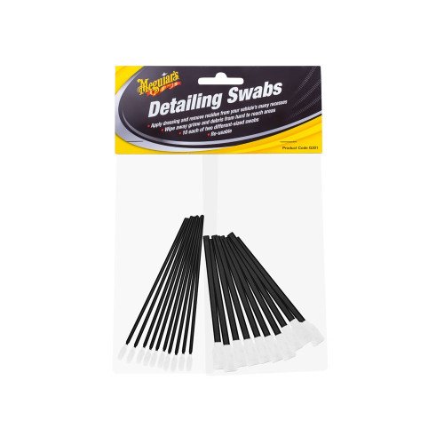 Set Betisoare Detailing Meguiar's Detailing Swabs, 20 buc Set Betisoare Detailing Meguiar's Detailing Swabs, 20 buc