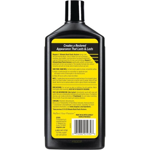 Dressing Plastice Exterioare Meguiar's Ultimate Black Plastic Restorer, 473ml Dressing Plastice Exterioare Meguiar's Ultimate Black Plastic Restorer, 473ml