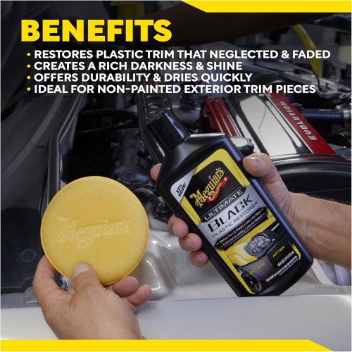 Dressing Plastice Exterioare Meguiar's Ultimate Black Plastic Restorer, 473ml Dressing Plastice Exterioare Meguiar's Ultimate Black Plastic Restorer, 473ml
