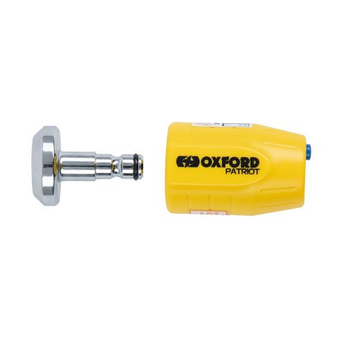 Lacat Antifurt Blocare Disc Moto Oxford Patriot Pin Disc, 14mm, Galben