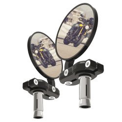Set Oglinzi Moto Ghidon Oxford Bar End Mirrors, Negru