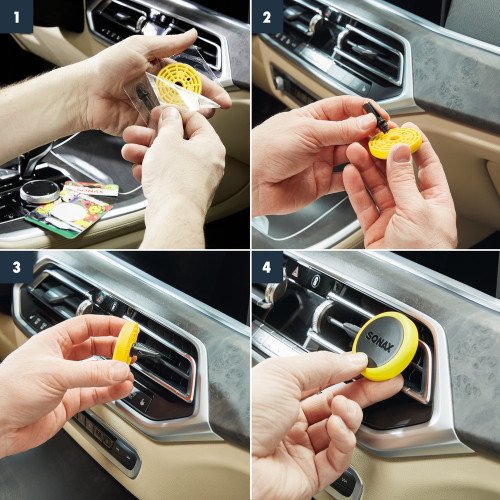 Odorizant Auto pentru Grila Sonax Air Freshener, Lemon Rocks