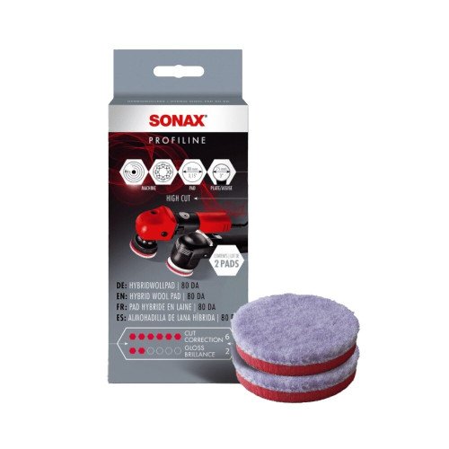Pad Polish Lana Sonax Hybrid Wool Pad DA, 80mm, 2 buc Pad Polish Lana Sonax Hybrid Wool Pad DA, 80mm, 2 buc