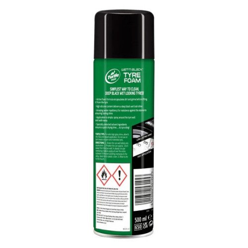 Solutie Curatare Anvelope Turtle Wax Wet n Black Tyre Foam, 500ml