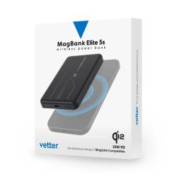 Baterie Externa Compatibila MagSafe Vetter MagBank Elite 5s Qi2, 5000mAh