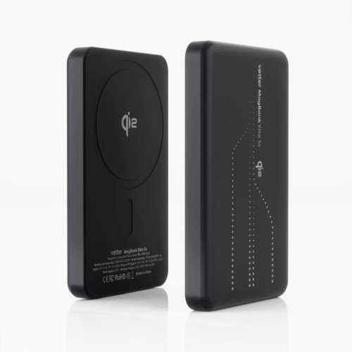 Baterie Externa Compatibila MagSafe Vetter MagBank Elite 5s Qi2, 5000mAh Baterie Externa Compatibila MagSafe Vetter MagBank Elite 5s Qi2, 5000mAh