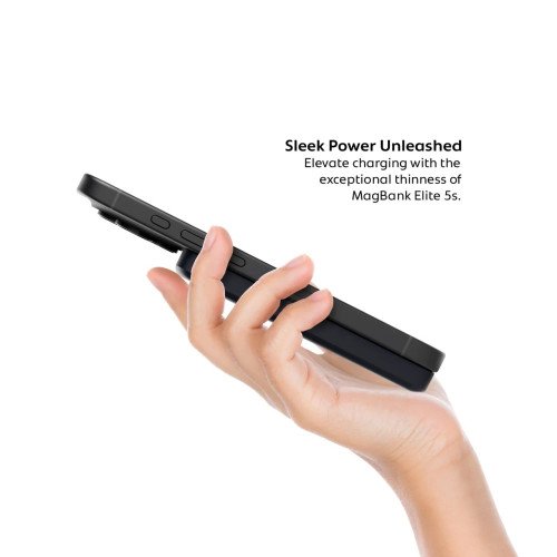 Baterie Externa Compatibila MagSafe Vetter MagBank Elite 5s Qi2, 5000mAh Baterie Externa Compatibila MagSafe Vetter MagBank Elite 5s Qi2, 5000mAh