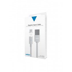 Cablu Date si Incarcare Magnetic Vetter USB to Type-C, Silver Cablu Date si Incarcare Magnetic Vetter USB to Type-C, Silver
