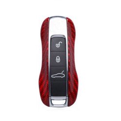 Husa Cheie Porsche 4 Butoane Vetter Carbon, Glossy Red Husa Cheie Porsche 4 Butoane Vetter Carbon, Glossy Red
