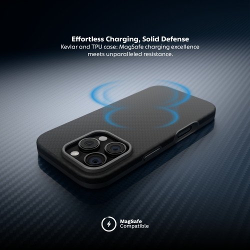 Husa Iphone 16 Pro Clip-On MagSafe Vetter Aramid Fiber Hybrid Kevlar Slim, Negru Husa Iphone 16 Pro Clip-On MagSafe Vetter Aramid Fiber Hybrid Kevlar Slim, Negru