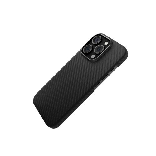 Husa iPhone 16 Pro Clip-On MagSafe Vetter Aramid Fiber Kevlar, Negru Husa iPhone 16 Pro Clip-On MagSafe Vetter Aramid Fiber Kevlar, Negru