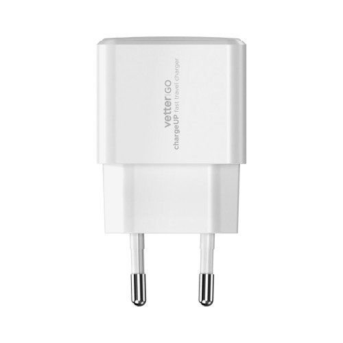 Incarcator Retea Vetter chargeUP Smart Charger with Type-C Cable, 25W, Alb