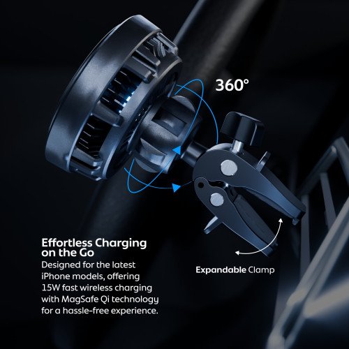 Incarcator si Suport Auto MagSafe Vetter magDRIVE Air 15W Active Cooling