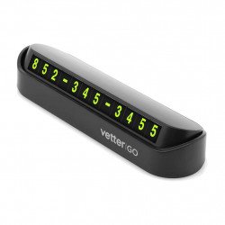 Suport Vetter GO Temporary Parking Card, Telephone Number Display