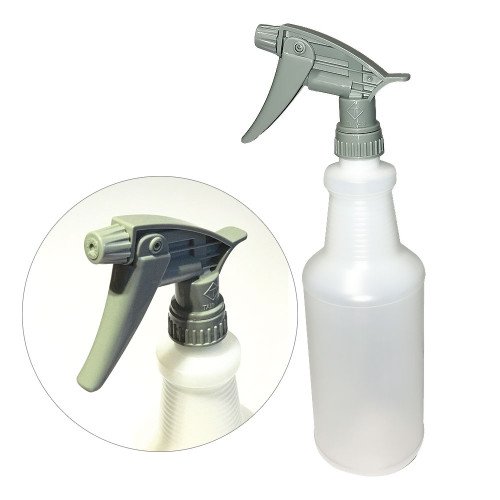 Set Recipient Plastic HDPE cu Spray Pulverizator Rezistent Chimicale Pro Detailing, 946ml Set Recipient Plastic HDPE cu Spray Pulverizator Rezistent Chimicale Pro Detailing, 946ml