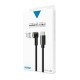 Cablu de date Vetter, Nylon Braided, USB Type C, Conector magnetic, Black Cablu de date Vetter, Nylon Braided, USB Type C, Conector magnetic, Black